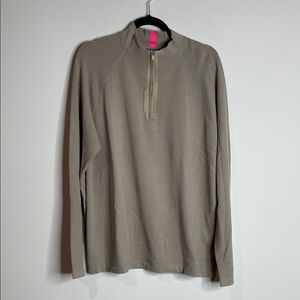 G/FORE | Men's Beige 1/4 Zip Wool Blend Sweater Size Large